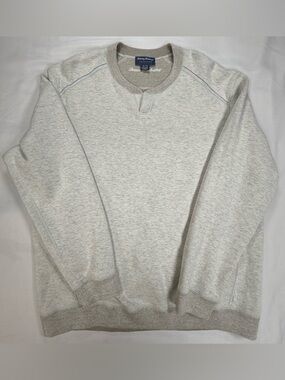 Tommy Bahama Men's Light Heather Gray Crewneck Sweatshirt
